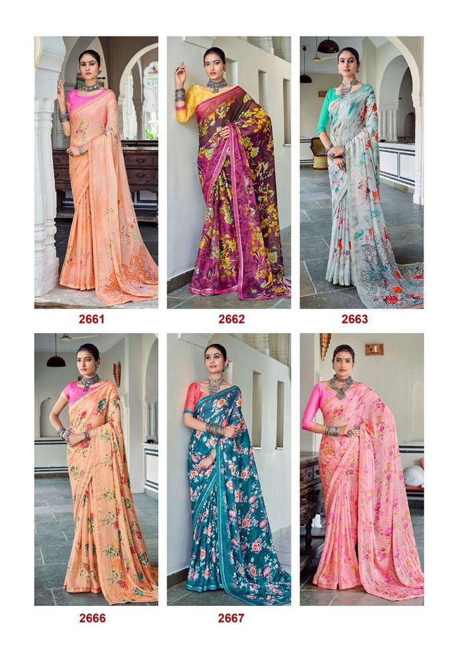 Kashvi Sara Ethnic Wear Wholesale Printed Designer Sarees Catalog